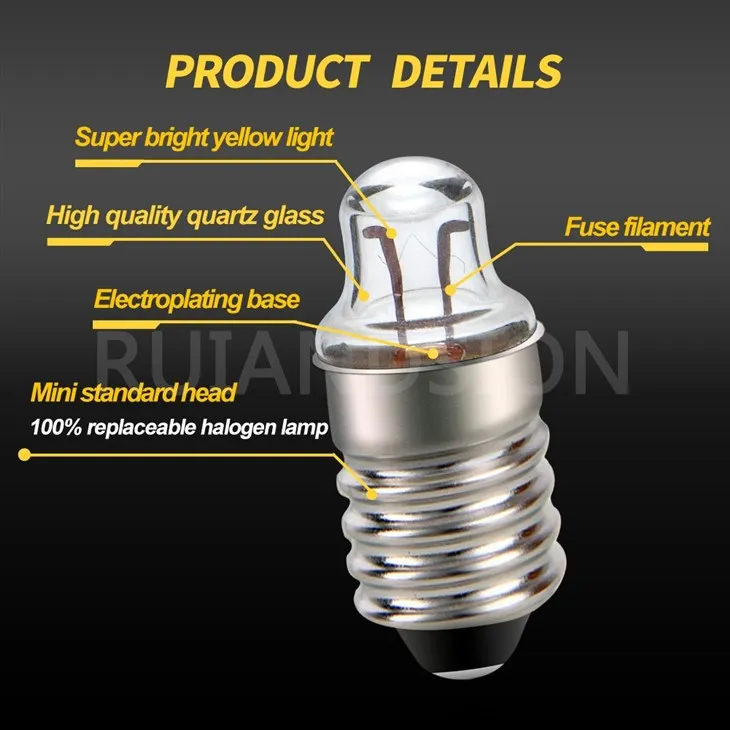 E10 Bat Flashlight X Torch Anker Flashlight 1.1V Warm White