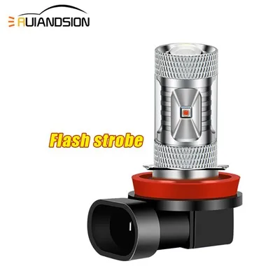 Ruiandsion Auto Strobe Blinkande Bulb Factory Cree XBD 12V 24V Gul